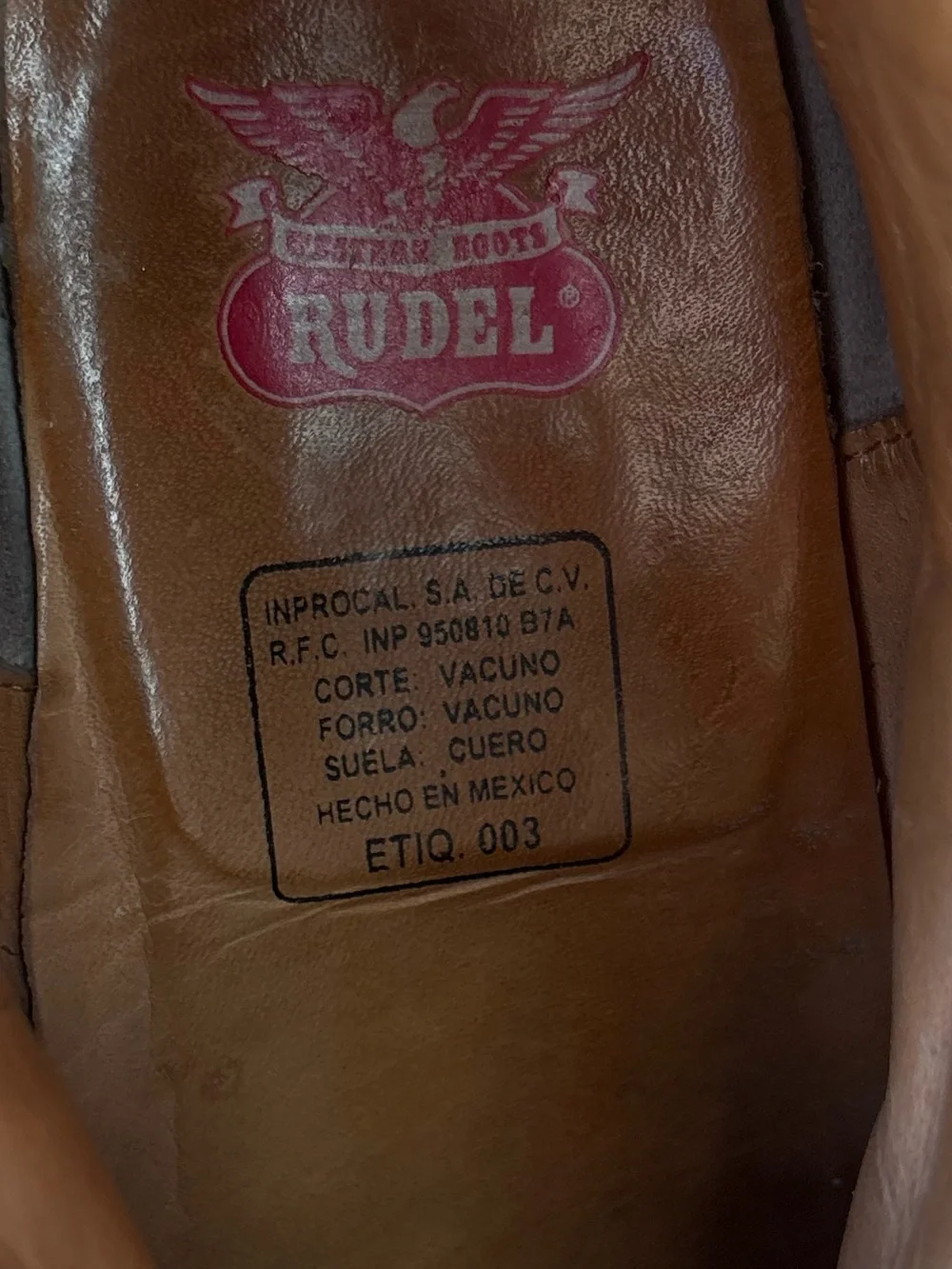 Vintage Rogers Boots Rudel Mens 11 E Leather Western
